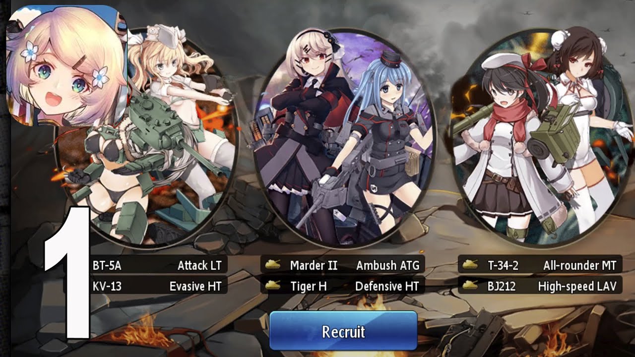 Metal Waltz: Anime tank girls - Gameplay Walkthrough part 1(iOS,Android)