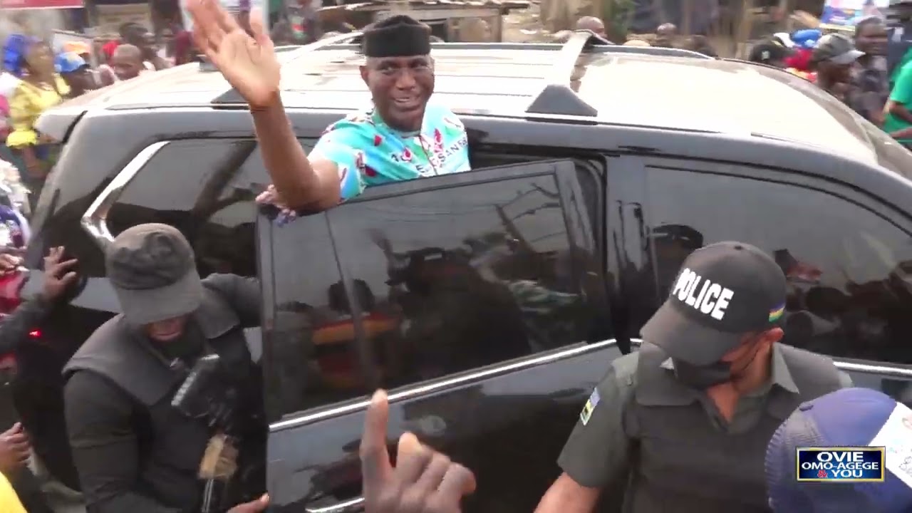 How mammoth crowd heralded the arrival of Omo-Agege at Aladja