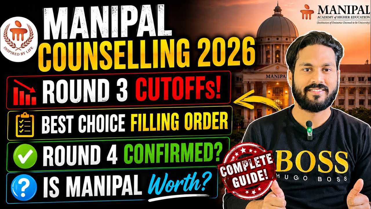 😱MANIPAL 2026  ROUND 3 BRANCH WISE CUTOFFs!BEST CHOICE FILLING ORDER!Is MANIPAL Worthit In 2026?