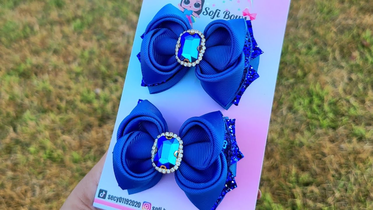 🎀 Moño Caracol 🐚 con listón de 4 cm o 1.5