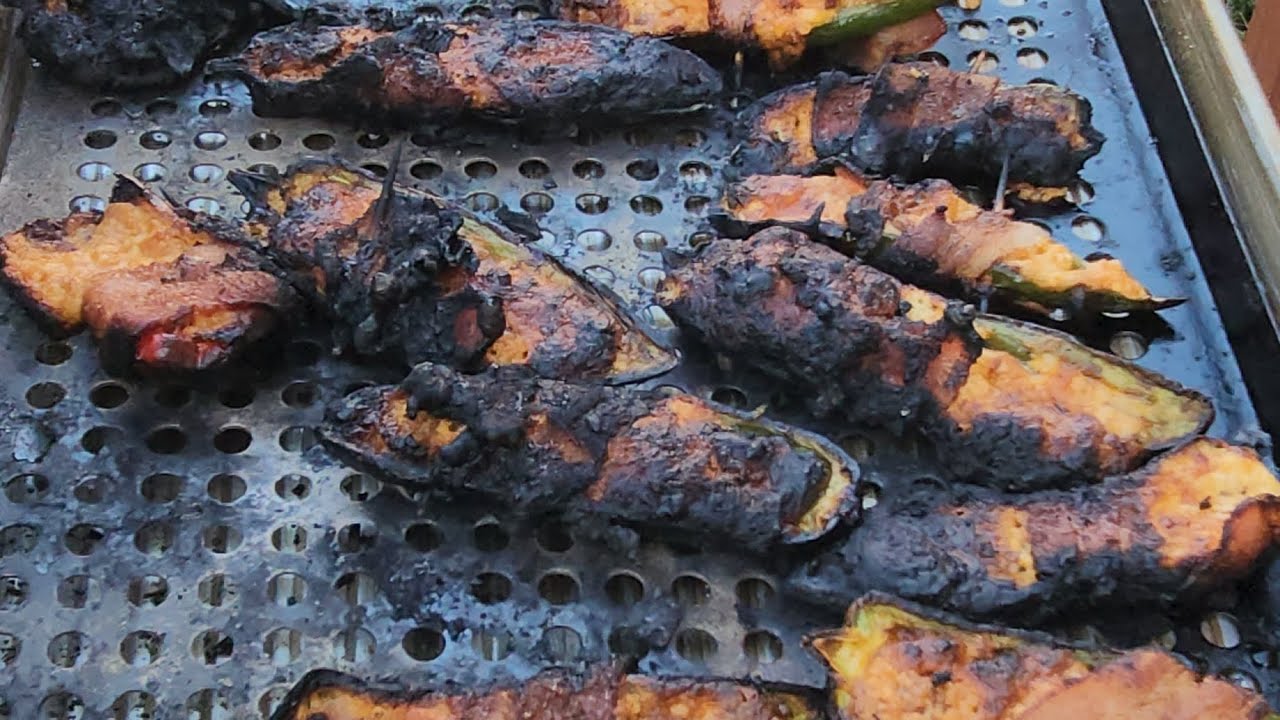  jalapeño peppers wrapped in Bacon WHAT HAPPEN 