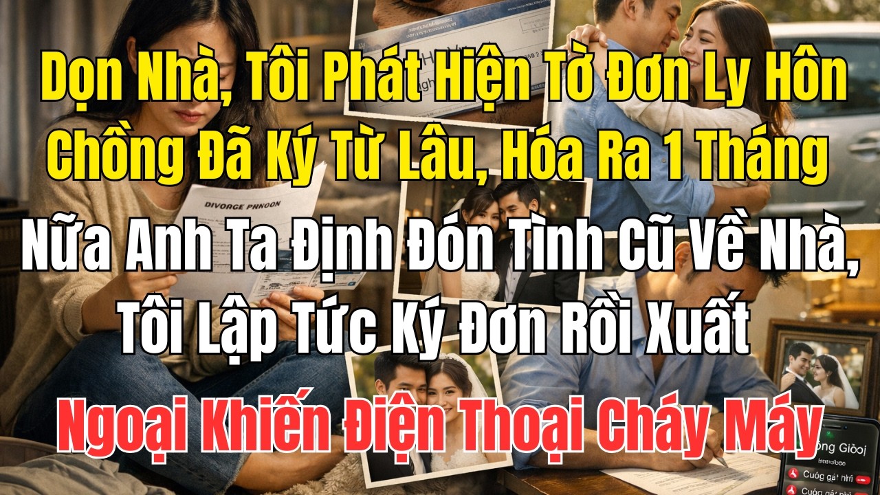Dọn Nhà Phát Hiện Đơn Ly Hôn Chồng Ký Từ Lâu – 1 Tháng Nữa Anh Đón Tình Cũ Về Nhà, Tôi Lập Tức Ký...