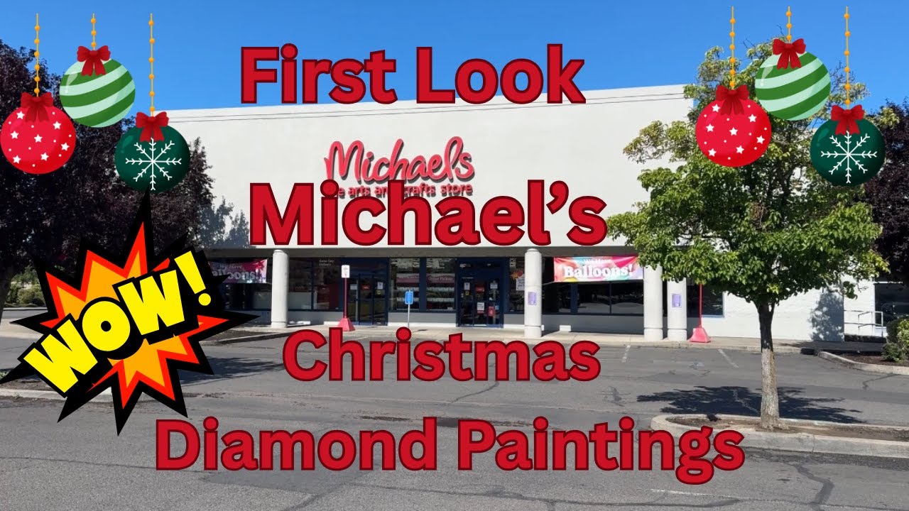 First Look at Michael's Christmas Diamond Paintings - Diamond Art - Shop With Me