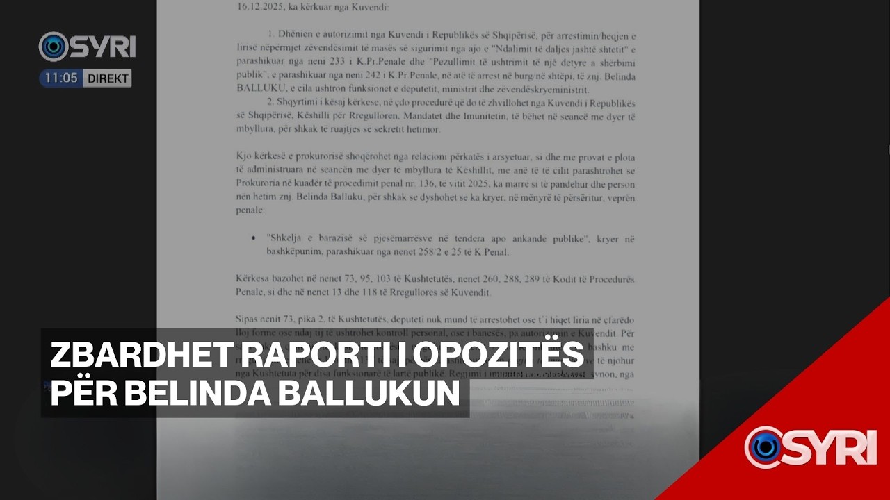 Zbardhet raporti i opozitës për Belinda Ballukun