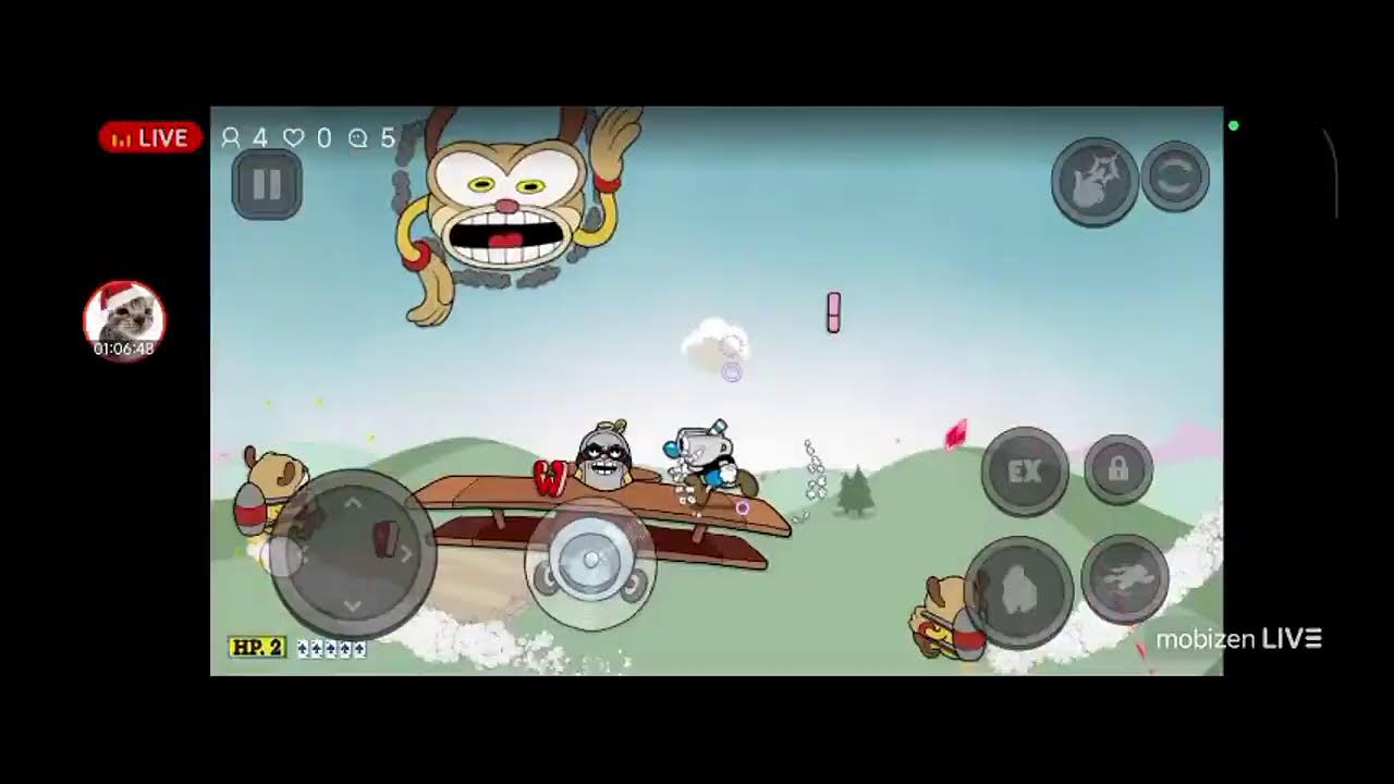 jogando cuphead (dlc) live 74☠️🤌
