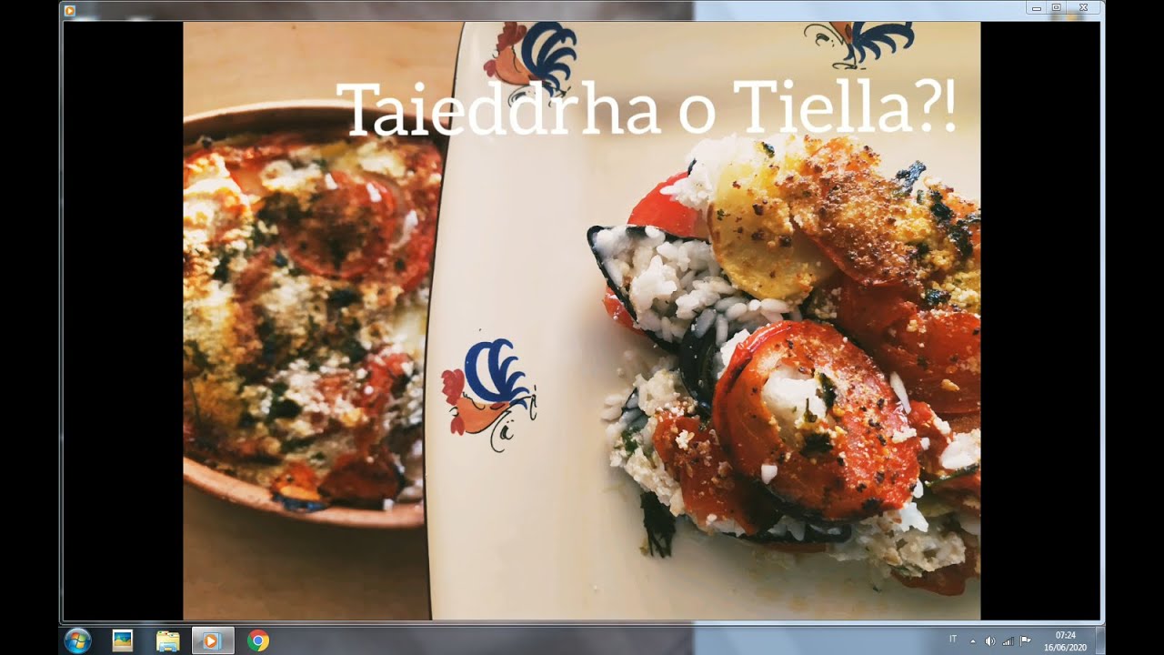 Taieddrha o Tiella  con riso patate e cozze di cuoca itinerante  salentina