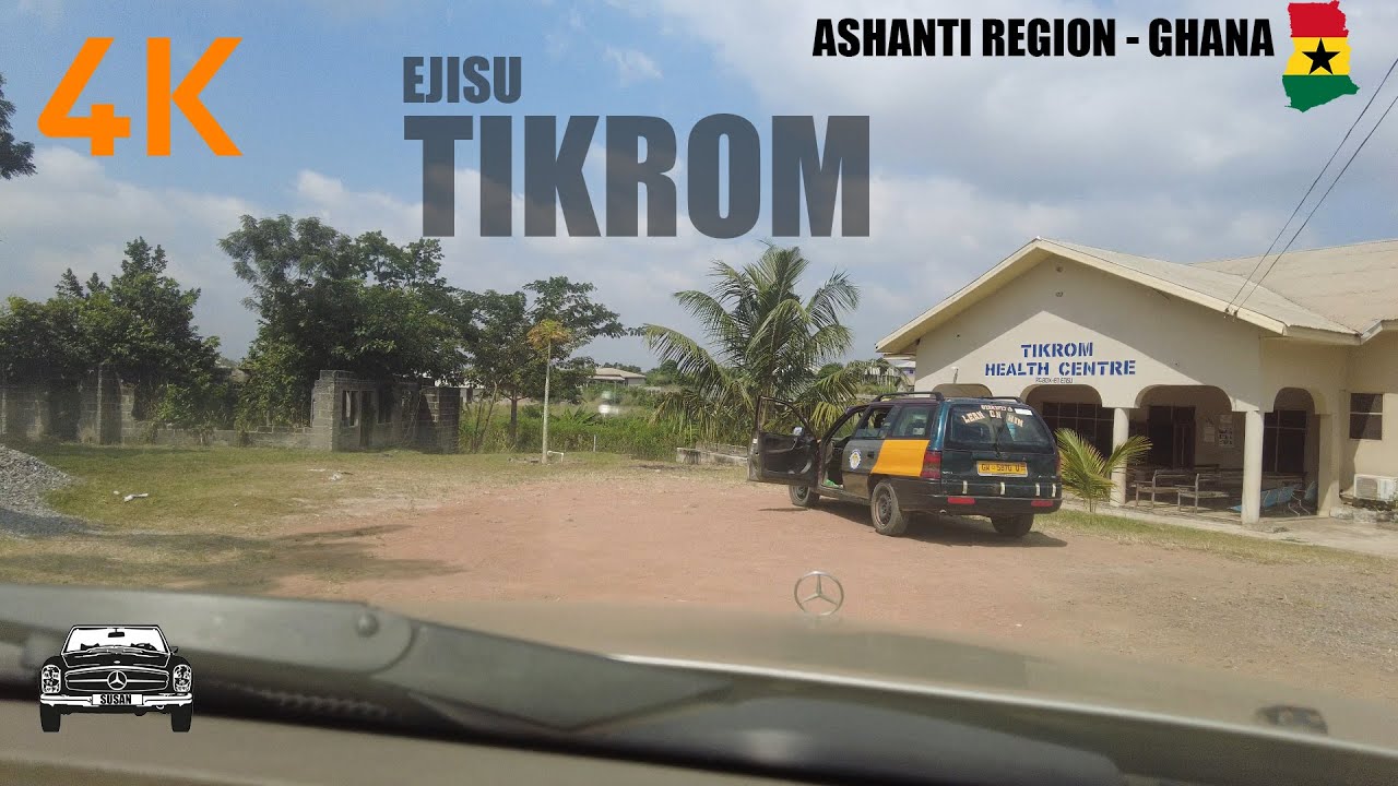 Ejisu Tikrom Drive in the Ashanti Region of Ghana 4K