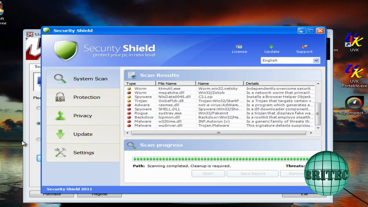Remove New Malware Rogue Security Shield 2011 by Britec