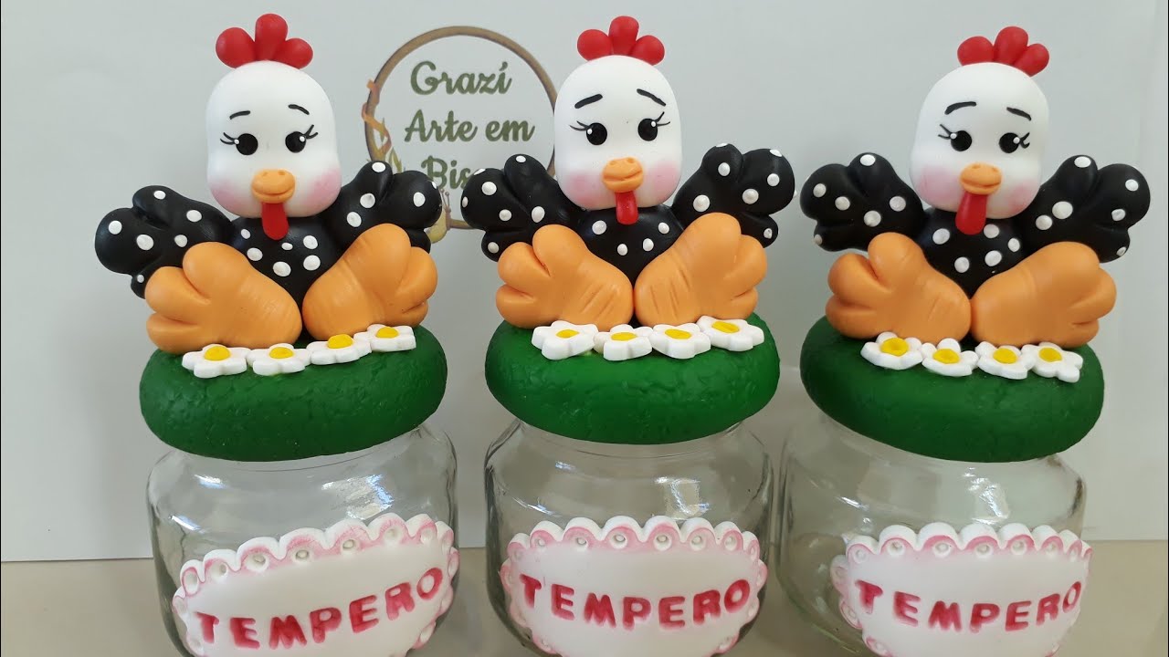Mini Pet - Potinho de Tempero #graziarteembiscuit 💖