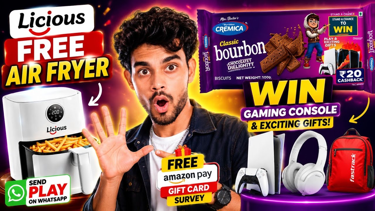 🔥 FREE Air Fryer, Amazon Gift Card & Gaming Console Loot | ₹20 Cashback + FREE Gifts | Latest Offers