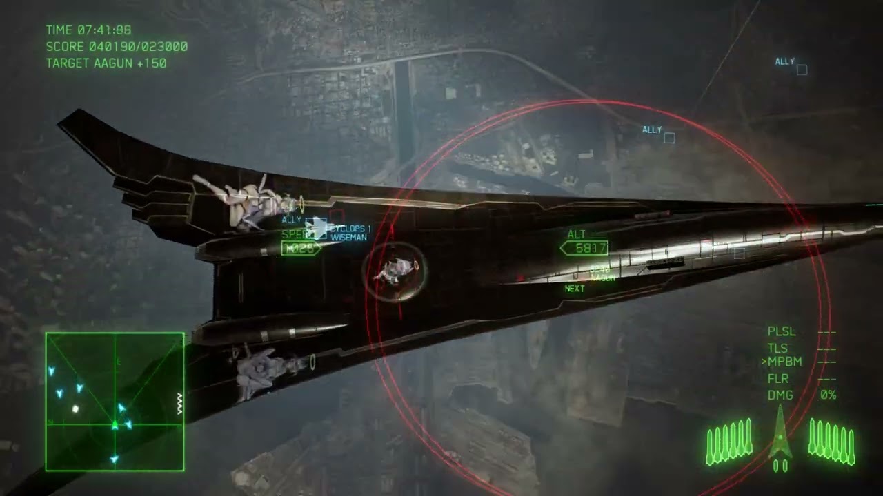 Ace Combat 7: Arkbird firing tactical nukes