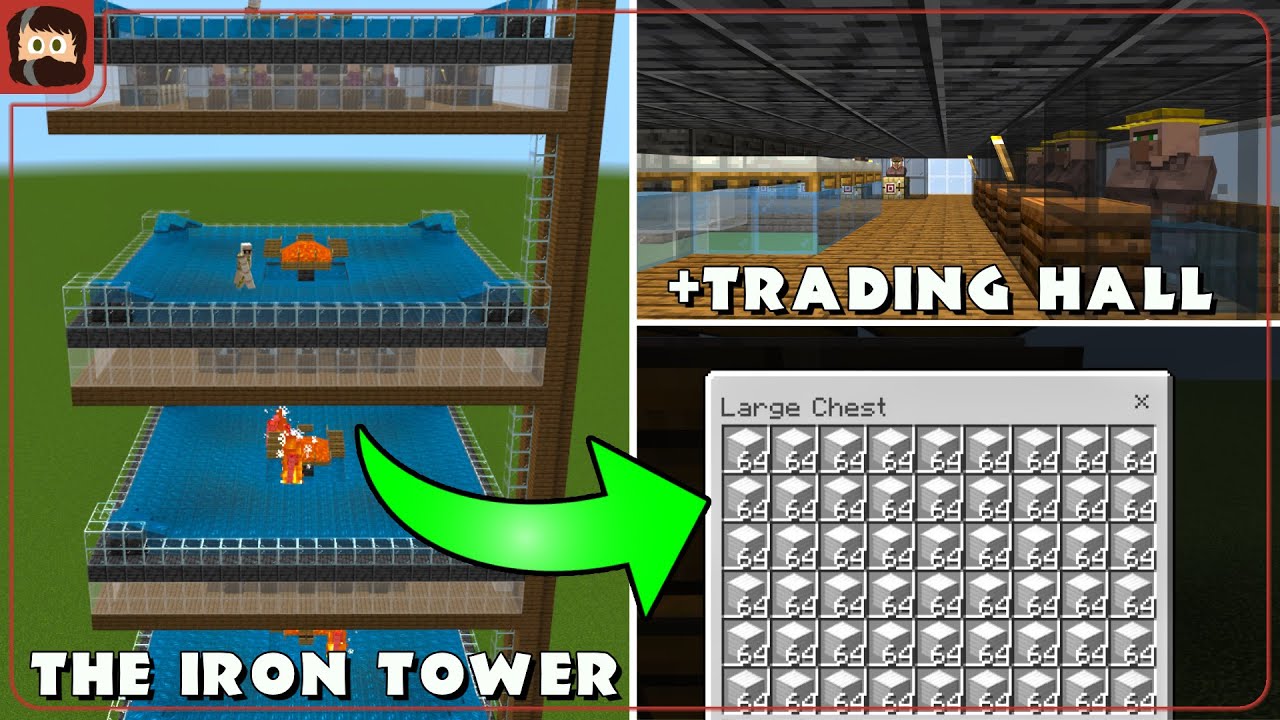 Get 4x More Iron With The Iron Tower in Minecraft 1.19 Bedrock