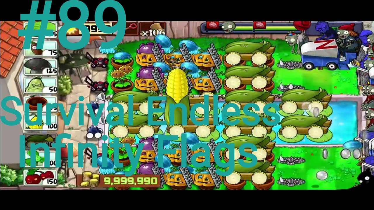 Plants VS Zombies Ramadan Holiday Special Survival Endless Part 89 8800 - 8900 Flags
