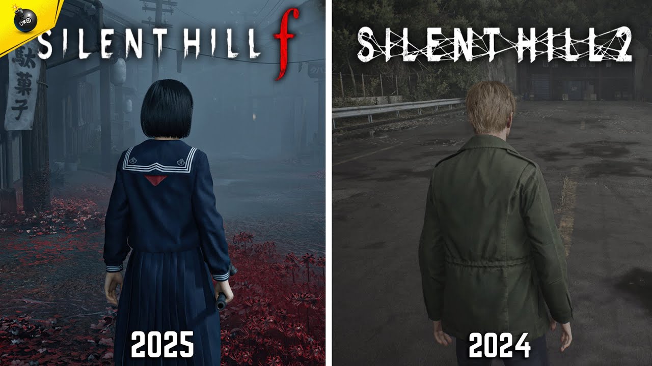 Silent Hill f vs Silent Hill 2 Remake - Graphic, Physics & Details Comparison
