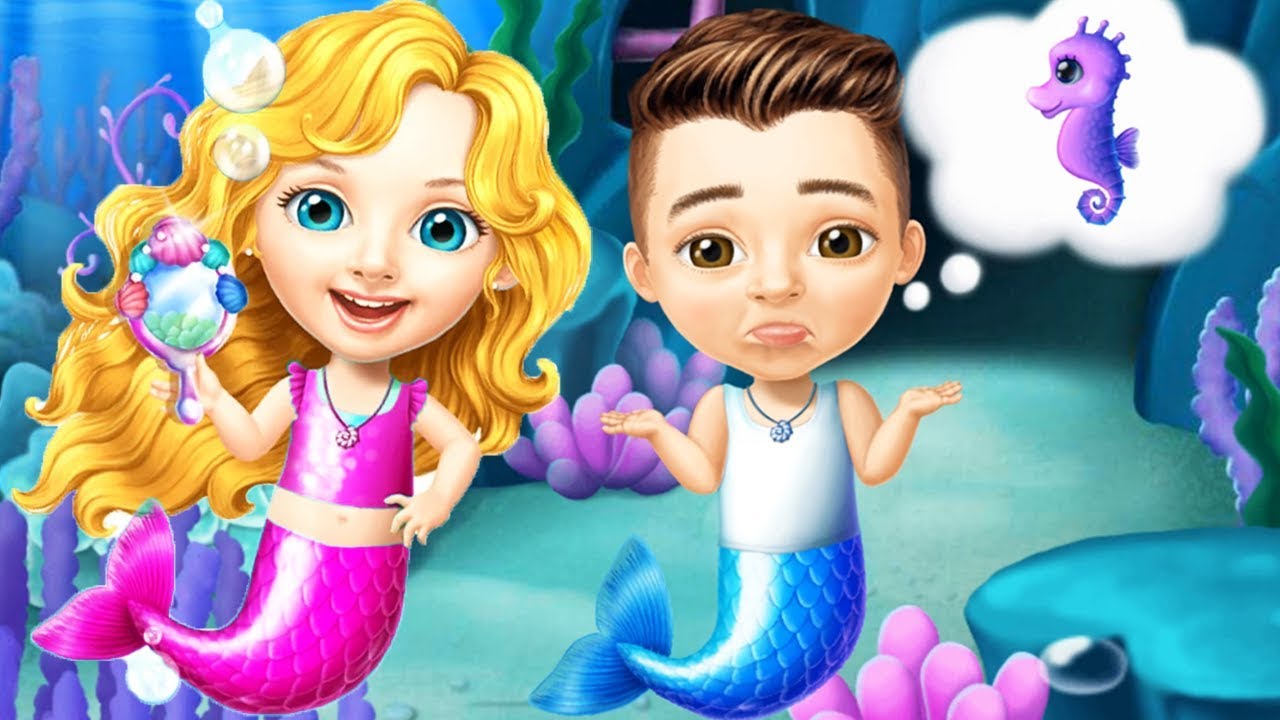 Fun Girl Care Kids Games - Sweet Baby Girl Mermaid Life - Magical Ocean World Cleanup Makeover Games