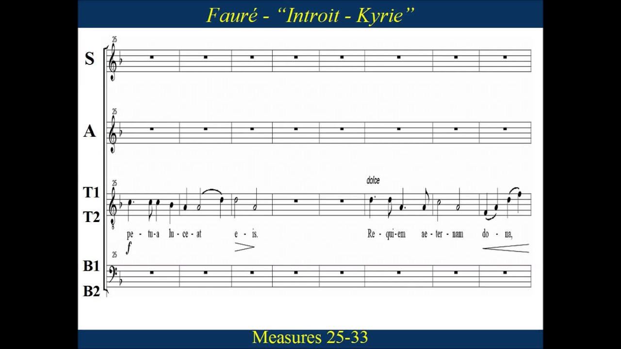 Faure Requiem - Op48 -1- Introit et Kyrie - Soprano