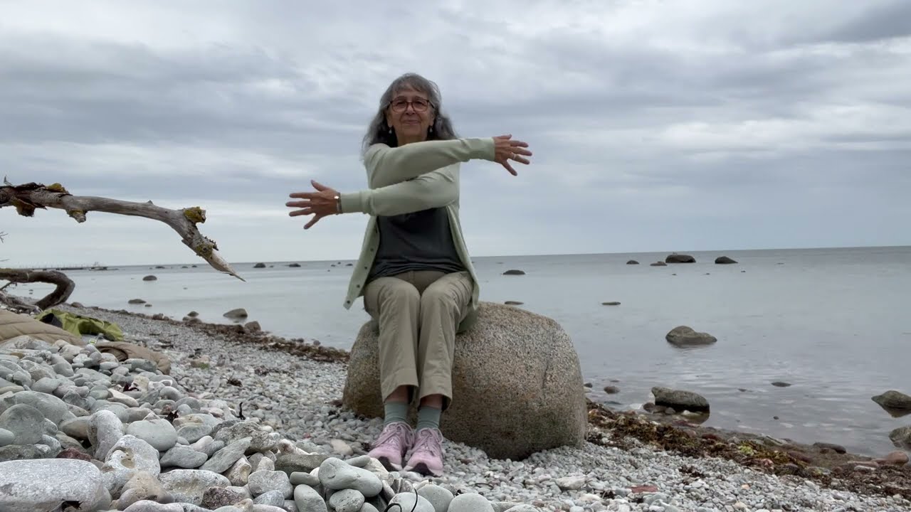 Sittgympa vid havet - sittgympa för äldre #sittgympa #seniorhealth #chairgym #qigongtapping