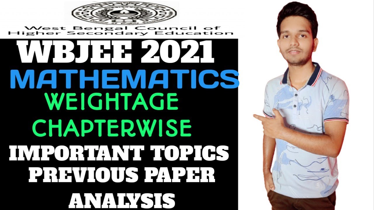 WBJEE 2021 Maths Chapter wise  Weightage | Wbjee Important Chapters |Wbjee  #wbjee2021