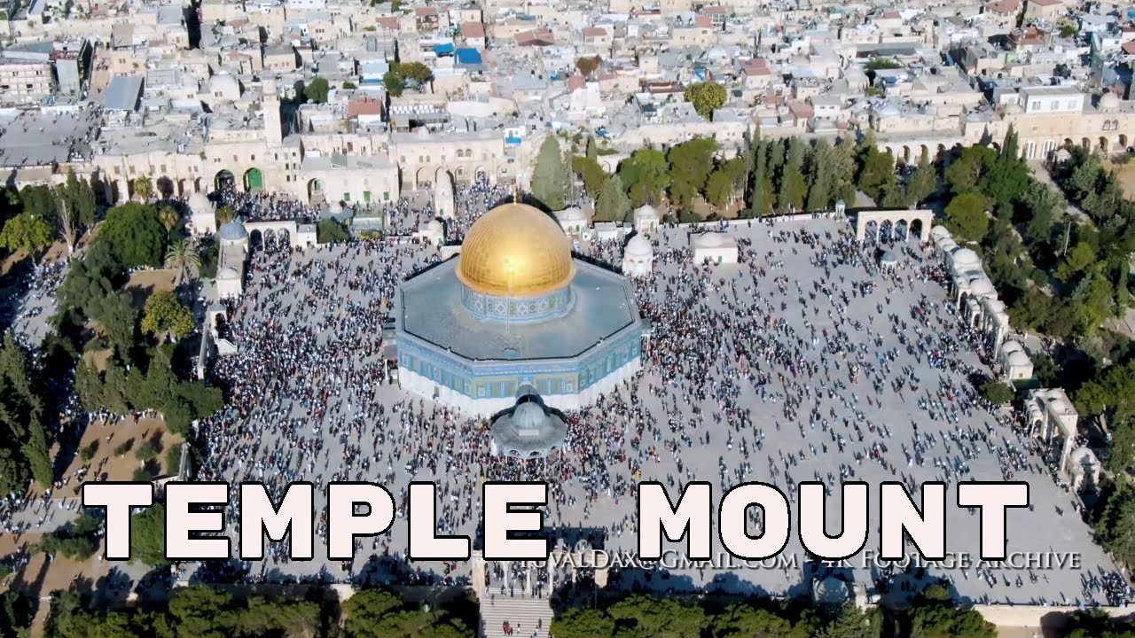 Temple mount, Old City of Jerusalem - Aerial