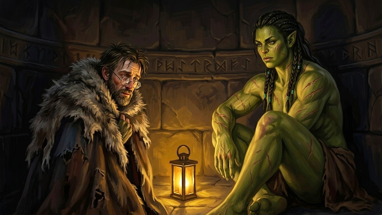 He Expected Death In The Freezing Cave &mdash; Until The Orc Girl Wrapped Him In Her Sacred Pelt!