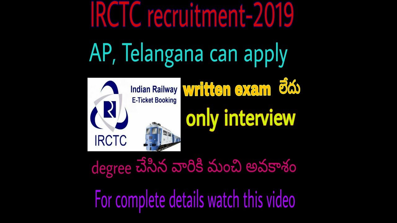 IRCTC walk in interview for supervisor (hospitality)/ IRCTC recruitment-2019