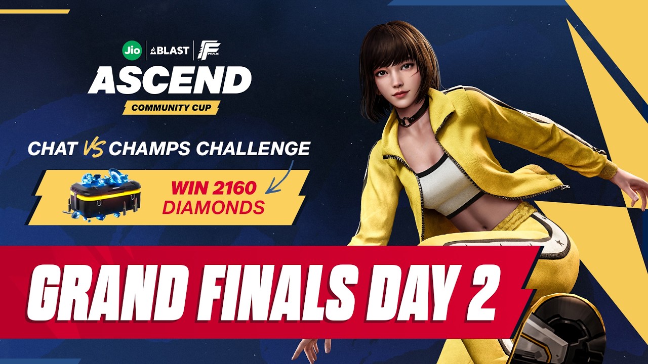 JioBLAST Free Fire MAX Ascend Community Cup | GRAND FINALS DAY 2- 🔴LIVE | WIN 2160 DIAMONDS 💎