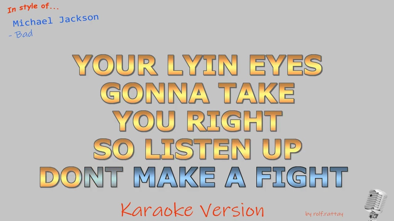 Michael Jackson - Bad - Instrumental and Karaoke with Choir