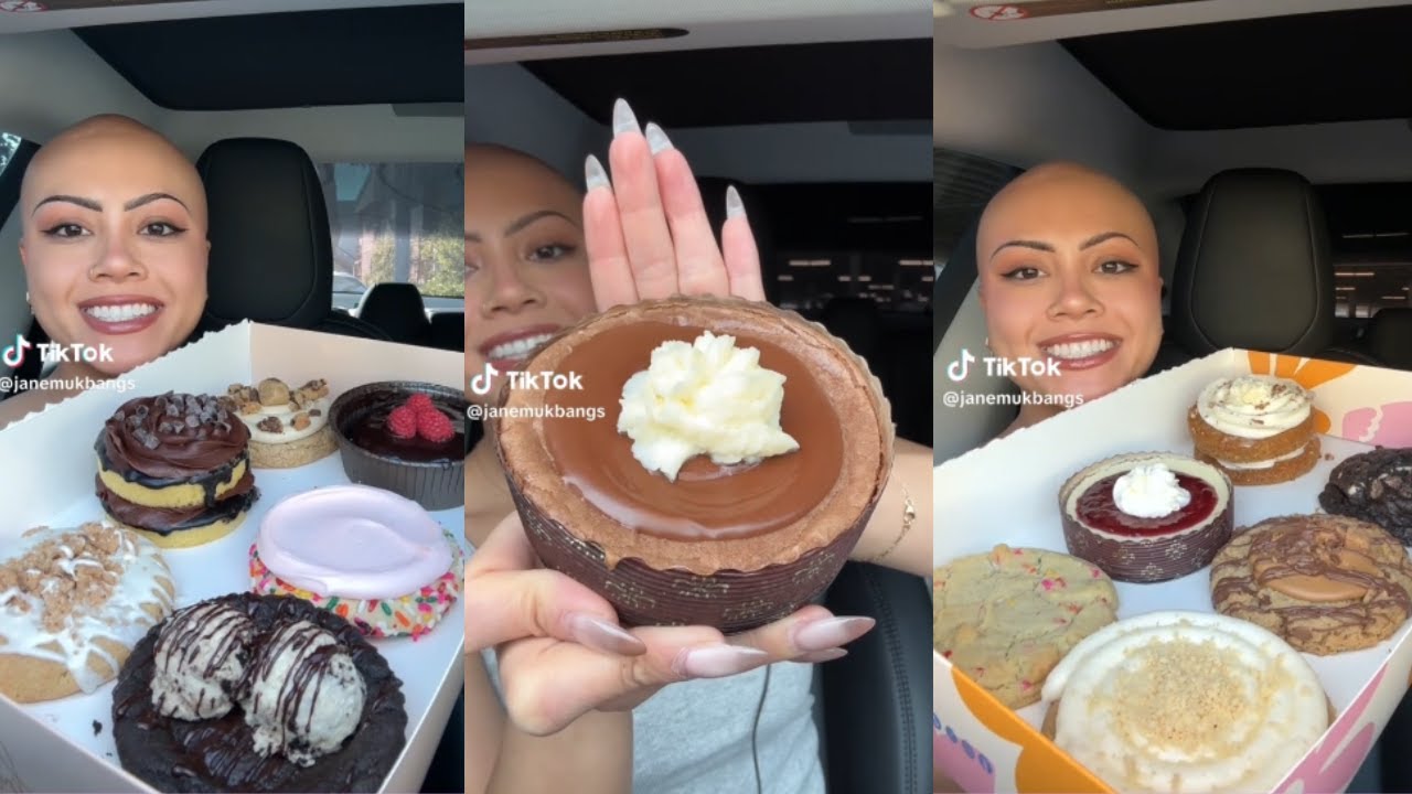 Trying This Week's Crumbl Cookies | Jane Mukbangs TikTok Compilation