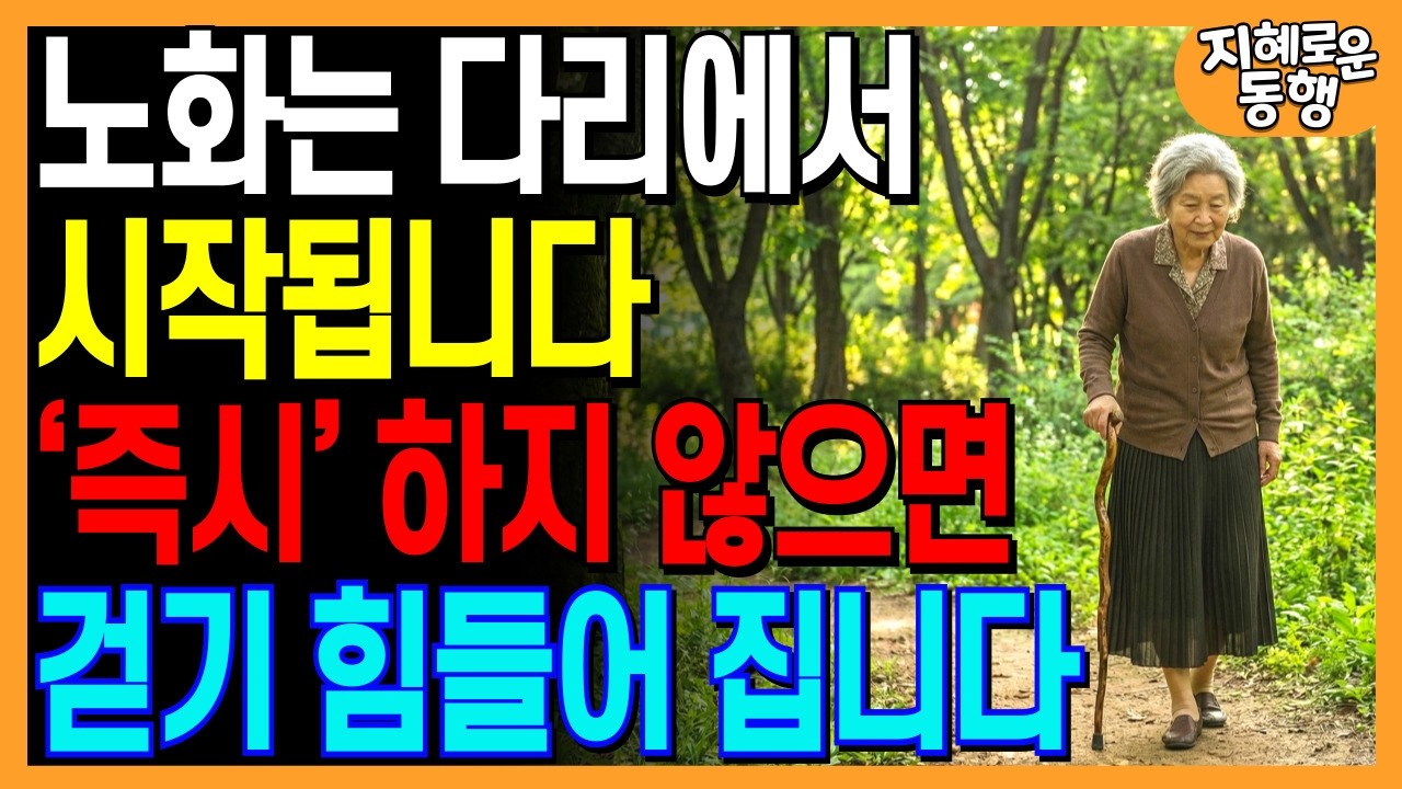 🔴노화는 다리에서 시작된다, 이습관으로 30년 젊어질 수 있습니다ㅣ행복한노후ㅣ짧은철학ㅣ오디오북