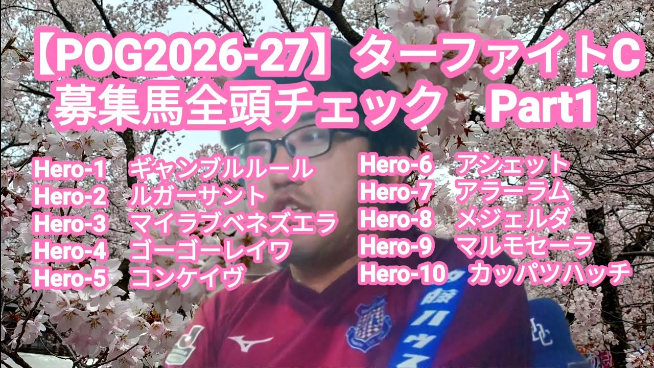 【POG2026-27】ターファイトC募集馬全頭チェック　Part1