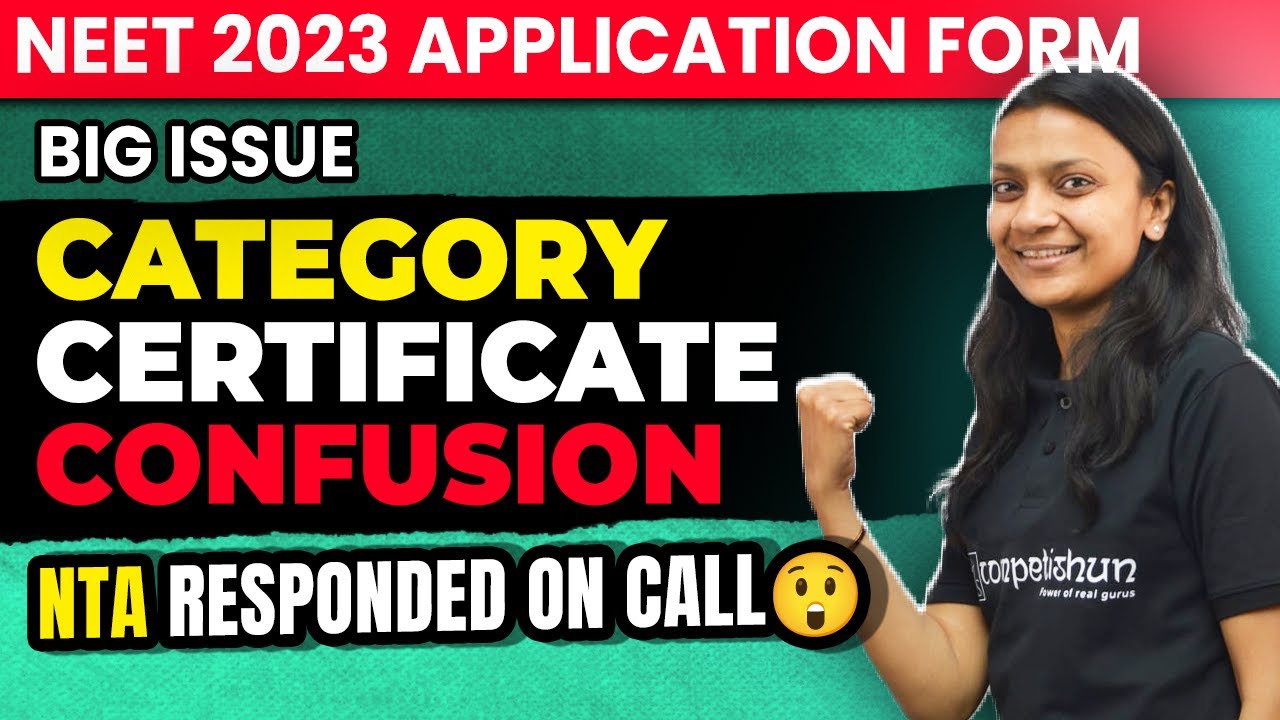 My Call with NTA Helpline Regarding Category Certificate Confusion | NEET 2023 Caste Certificate