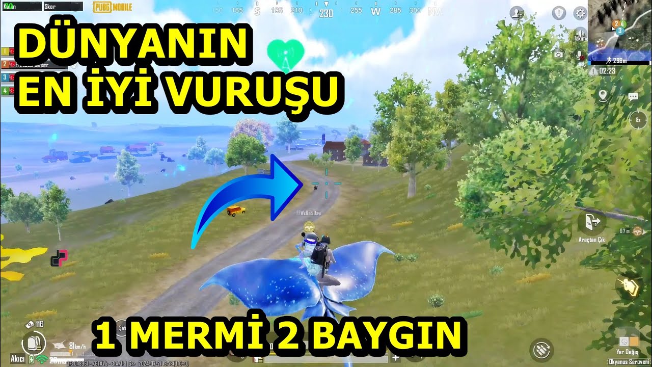 DÜNYANIN EN İYİ VURUŞU ! 1 MERMİ 2 BAYGIN BATUR GAME PUBG MOBİLE