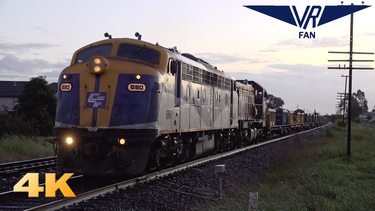 Freight Trains at Jacana: Australian Trains in 4K
