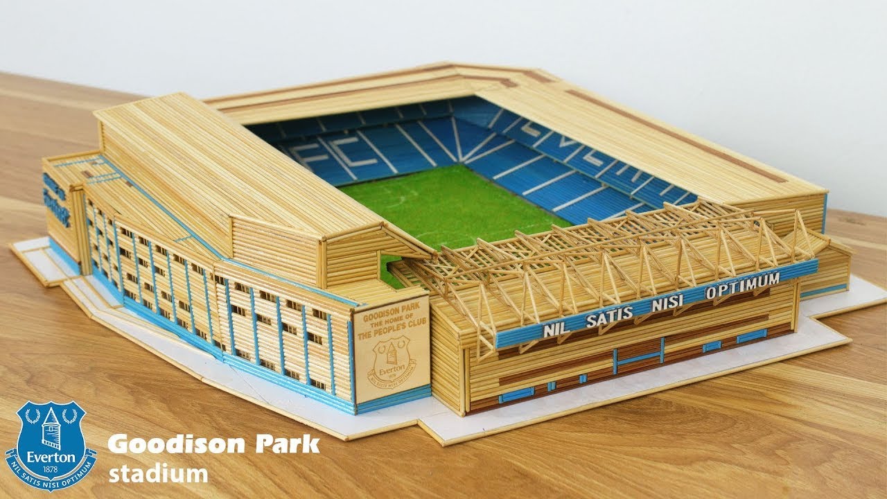 How to make the Goodison Park stadium of Everton FC from wooden sticks