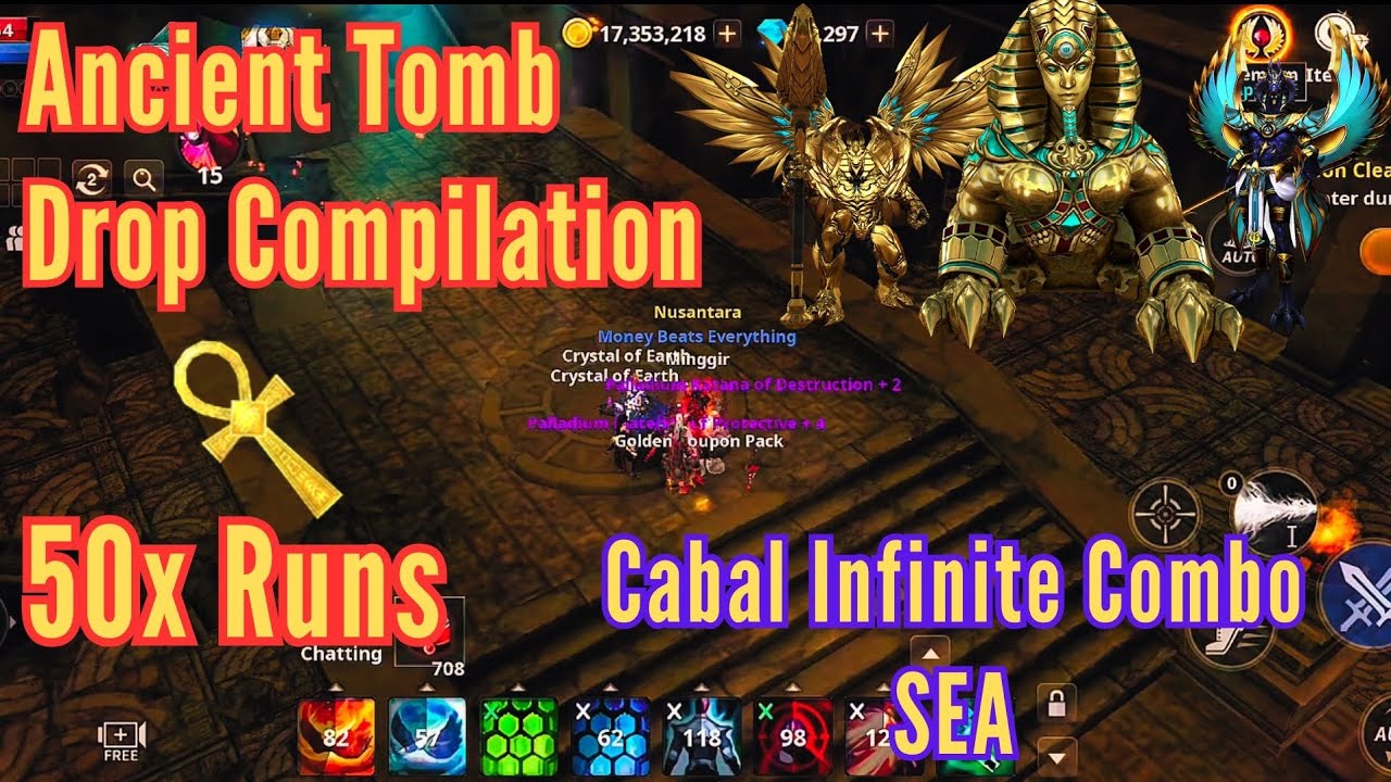 Cabal Infinite Combo SEA Ancient Tomb Drop Compilation