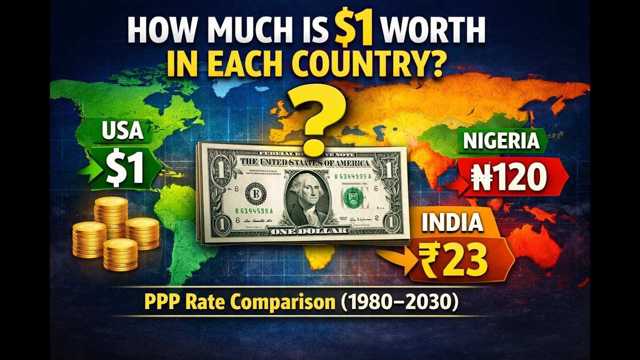 How Much is $1 Worth in Each Country? PPP Rate Comparison (1980&ndash;2030)