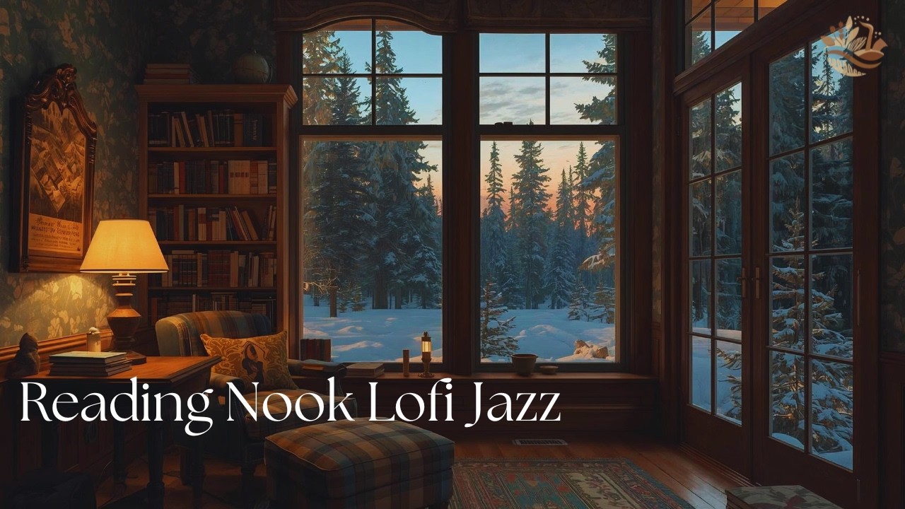 Cozy Reading Nook Jazz 📖 Relaxing Lofi Jazz Ambience for Study, Relaxation & Sleep (4K)