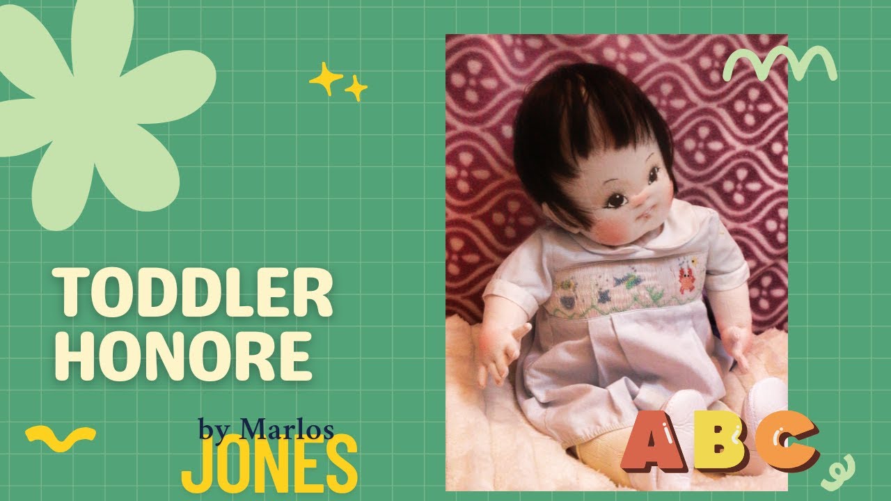 Cloth Baby Toddler Doll Honore Handmade by Marlos Jones