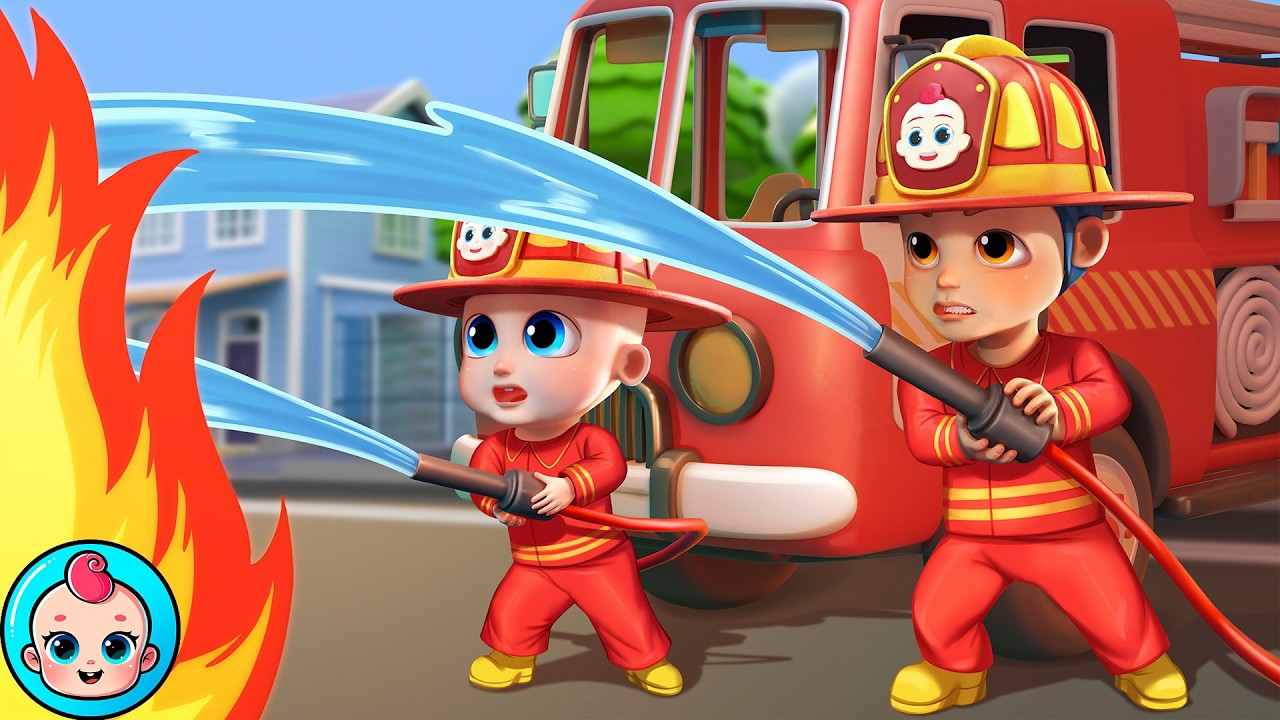 Firefighters Song 🔥🚒 Fire Truck Rescue Team | Bubbleee - Funny Kids Songs Compilation