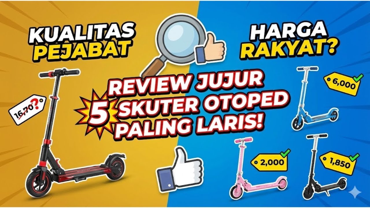 KUALITAS PEJABAT HARGA RAKYAT? Review Jujur 5 Skuter Otoped Paling Laris!