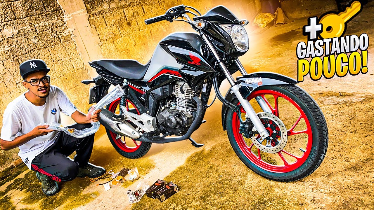 COMO DEIXAR SUA TITAN 160 2023 0KM CHAVE COM POUCOS ACESSÓRIOS! 😎
