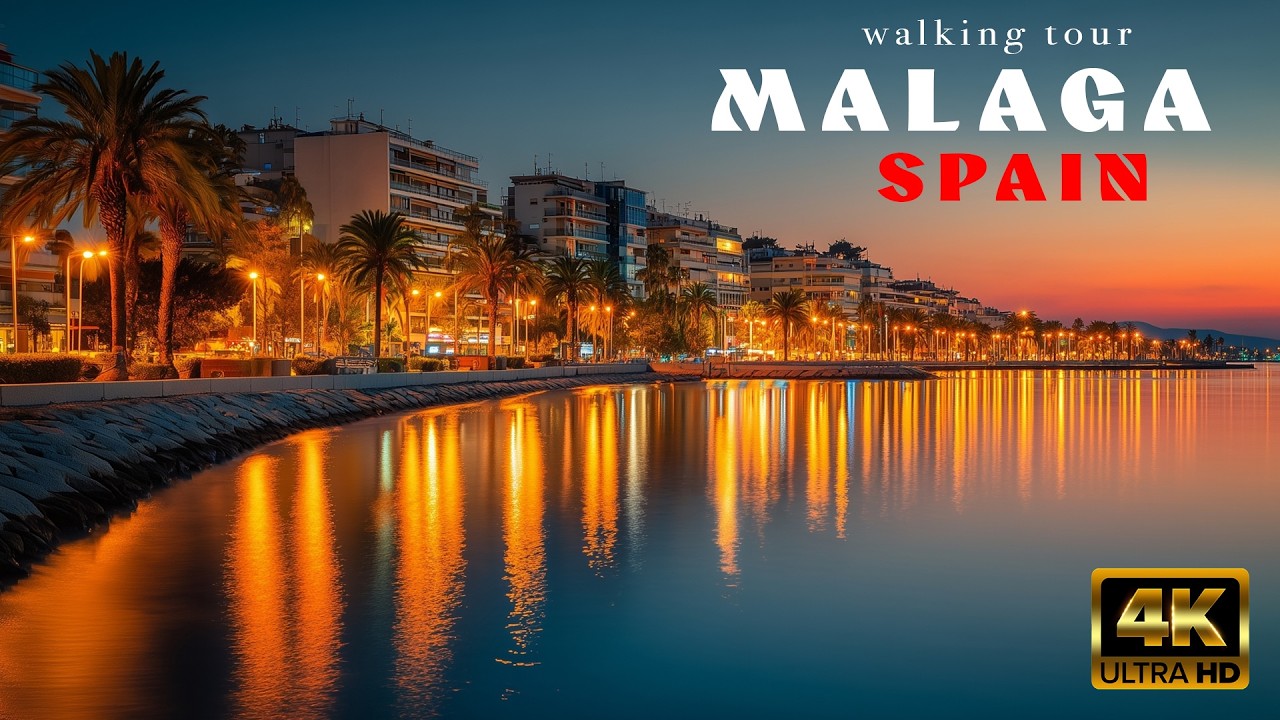 Evening Walk in Malaga Spain 2026 🇪🇸 Night Walking 4K