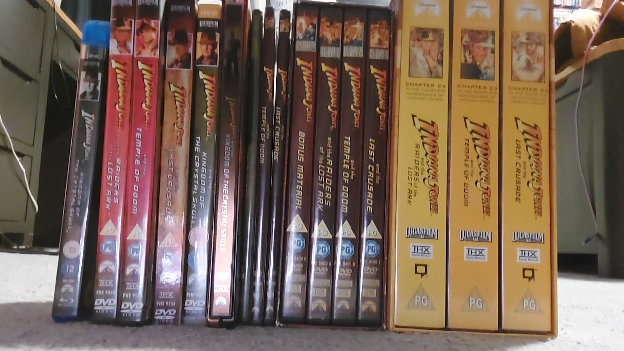 My Indiana Jones VHS, DVD and Blu-Ray Collection
