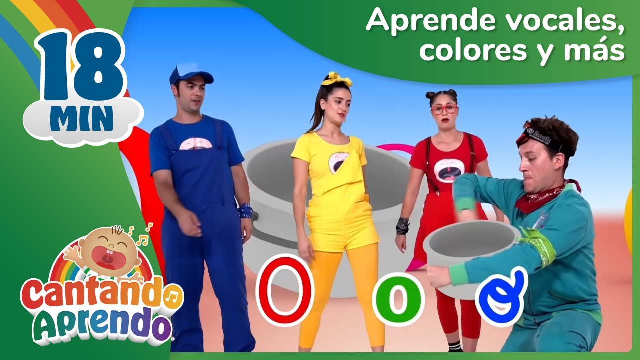Aprende vocales, letras, figuras geométricas y más | Cantando Aprendo | Educación niños y niñas