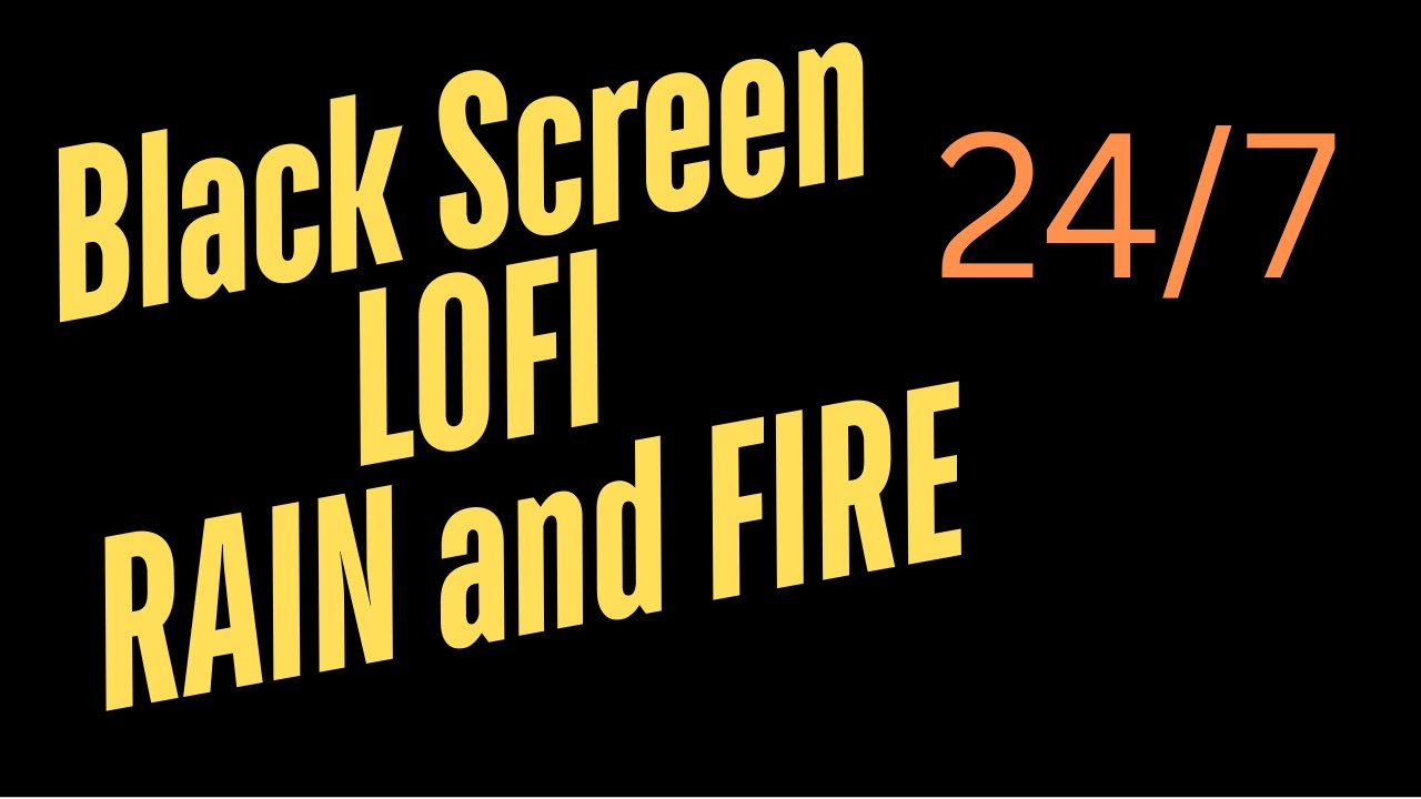 Black Screen Light STORM LoFi Beats _ Sleep and Relaxation _ Dark Screen Nature Sounds 12 Hours
