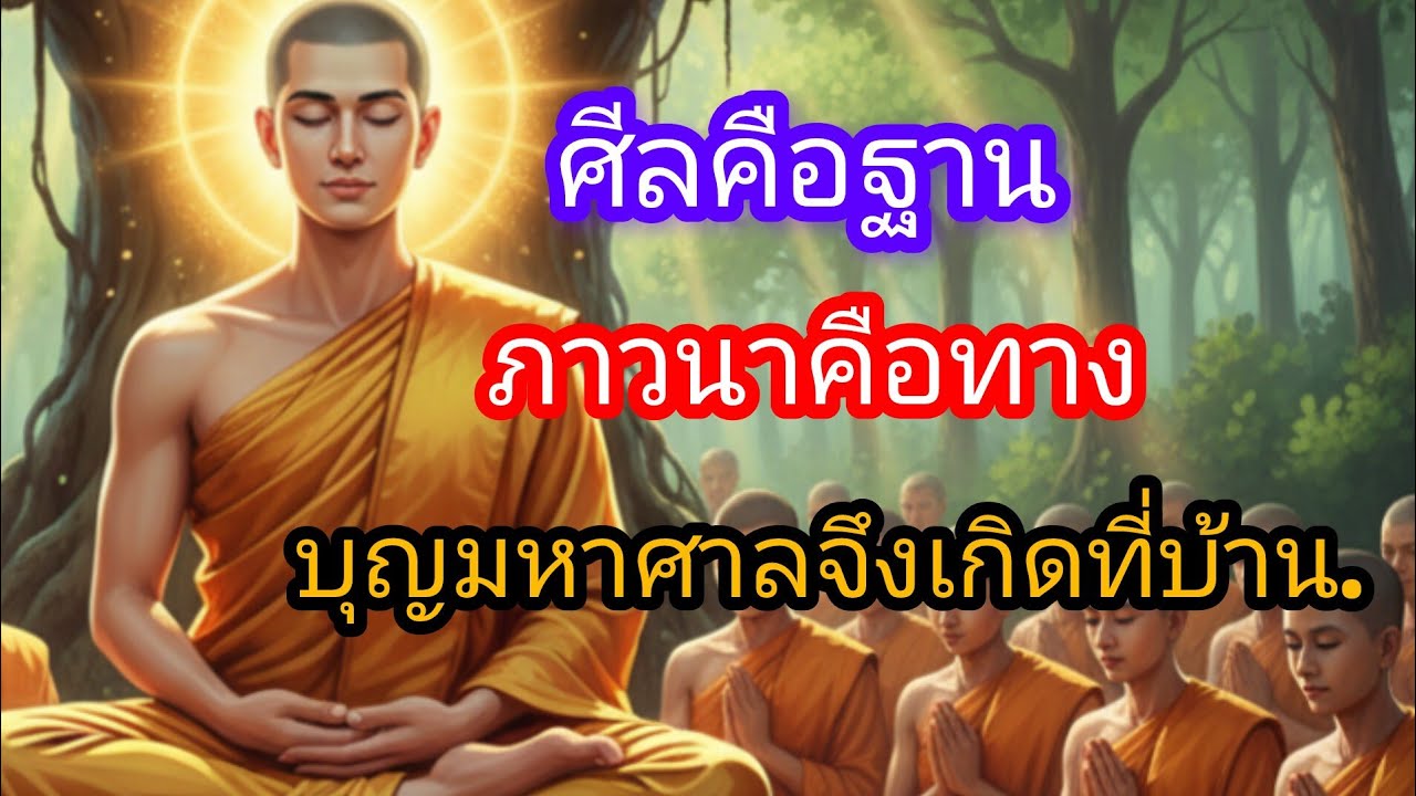 ศีลคือฐาน ภาวนาคือทาง บุญมหาศาลจึงเกิดที่บ้าน. #ธรรมะ #ธรรมะก่อนนอน #ปัญญาแห่งชีวิต 