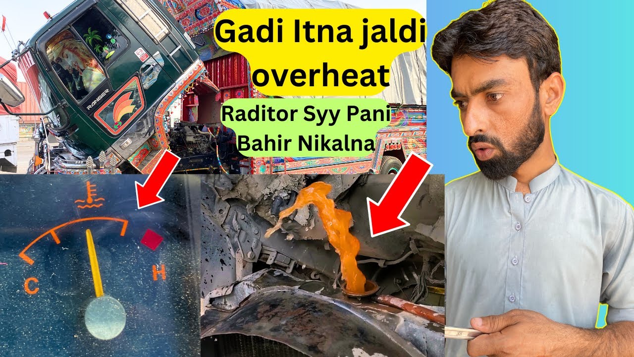 How to fix engine overheating problem | Radiator overflow problem Hino Engine