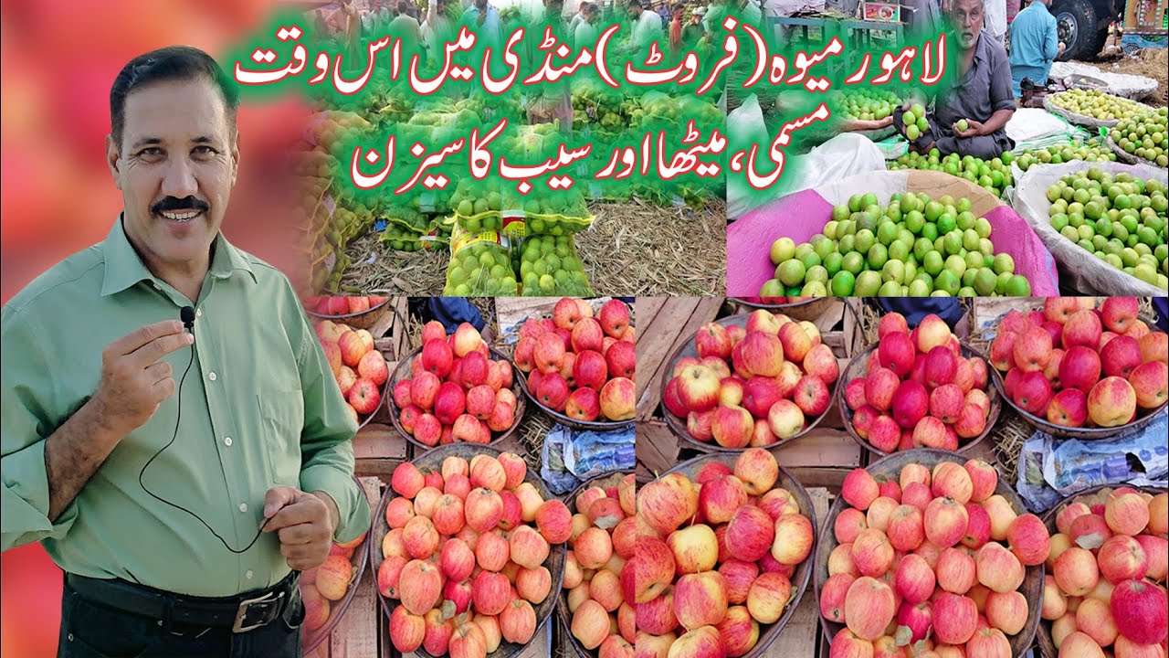 Lahore Fruit Mandi Mein is Wqat Musami, Meetha , aur Saab ka Season II  Fruit Market Apple Season