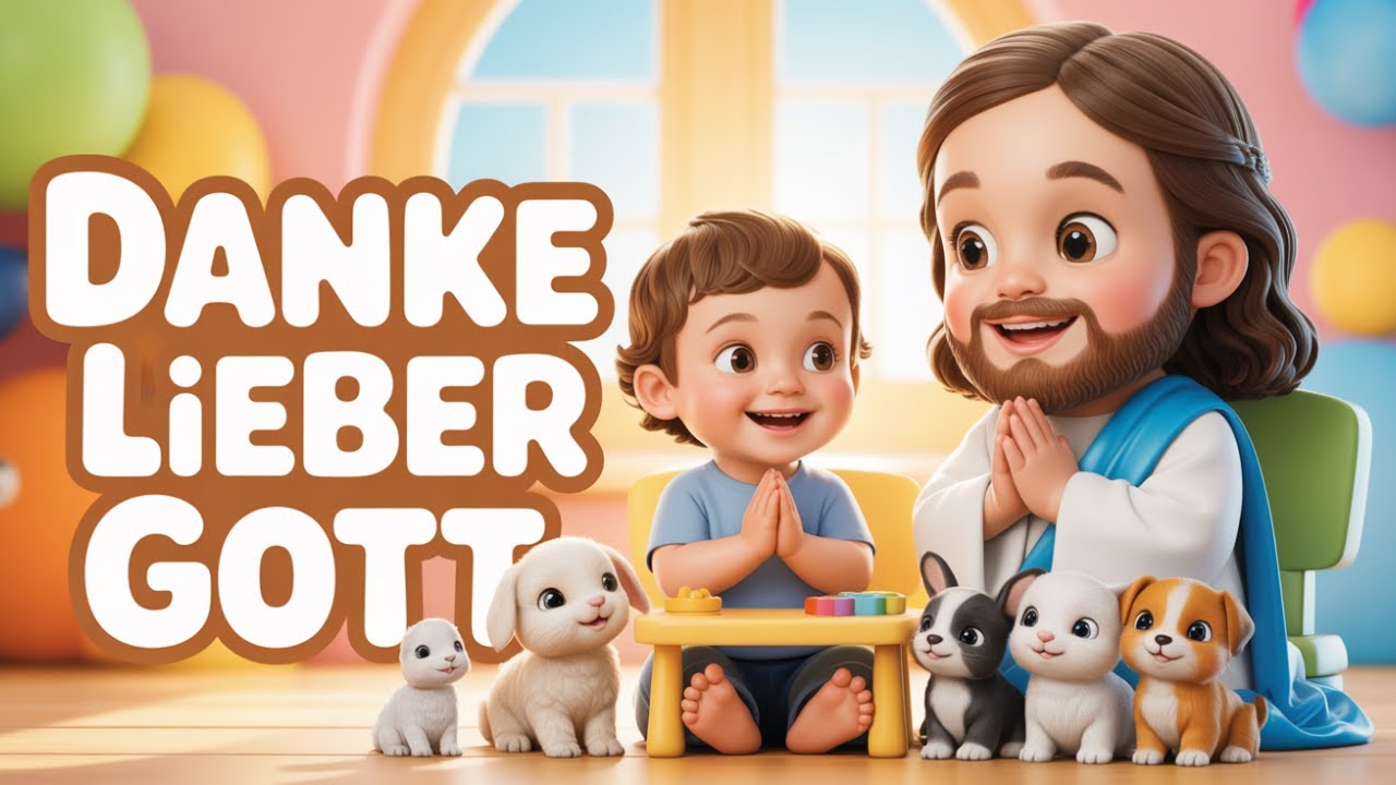 Müde bin ich, geh zur Ruh 🌙 & Danke lieber Gott 🙏 | Deutsche Kindergebete | Christliche Kinderlieder