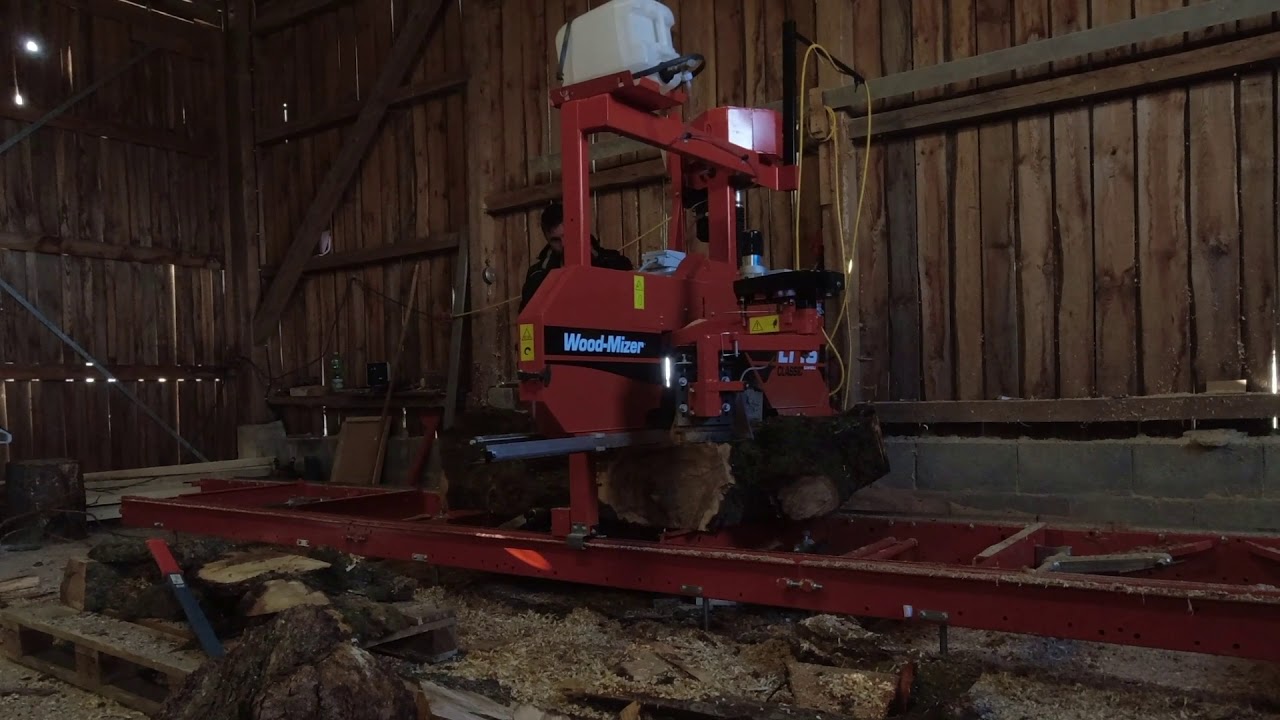 XXL Apfelbaum auf der Blockbandsäge WoodMizer Lt15